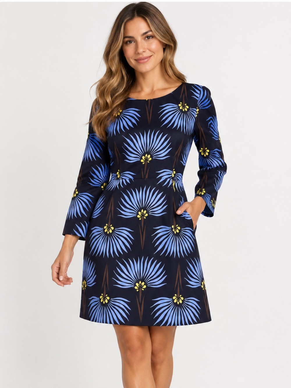 Jade Melody Tam floral fan dress